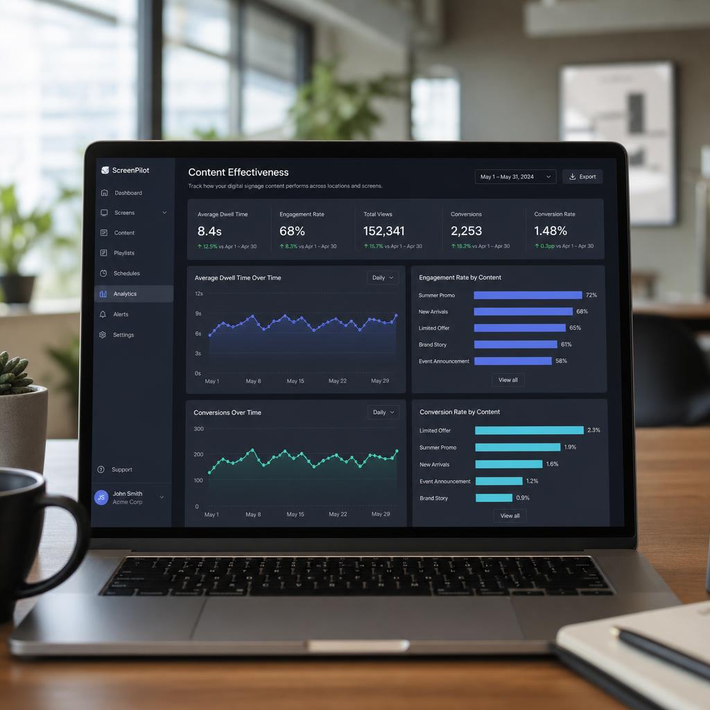 Digital signage visualization of how do i measure content effectiveness on digital signage?
