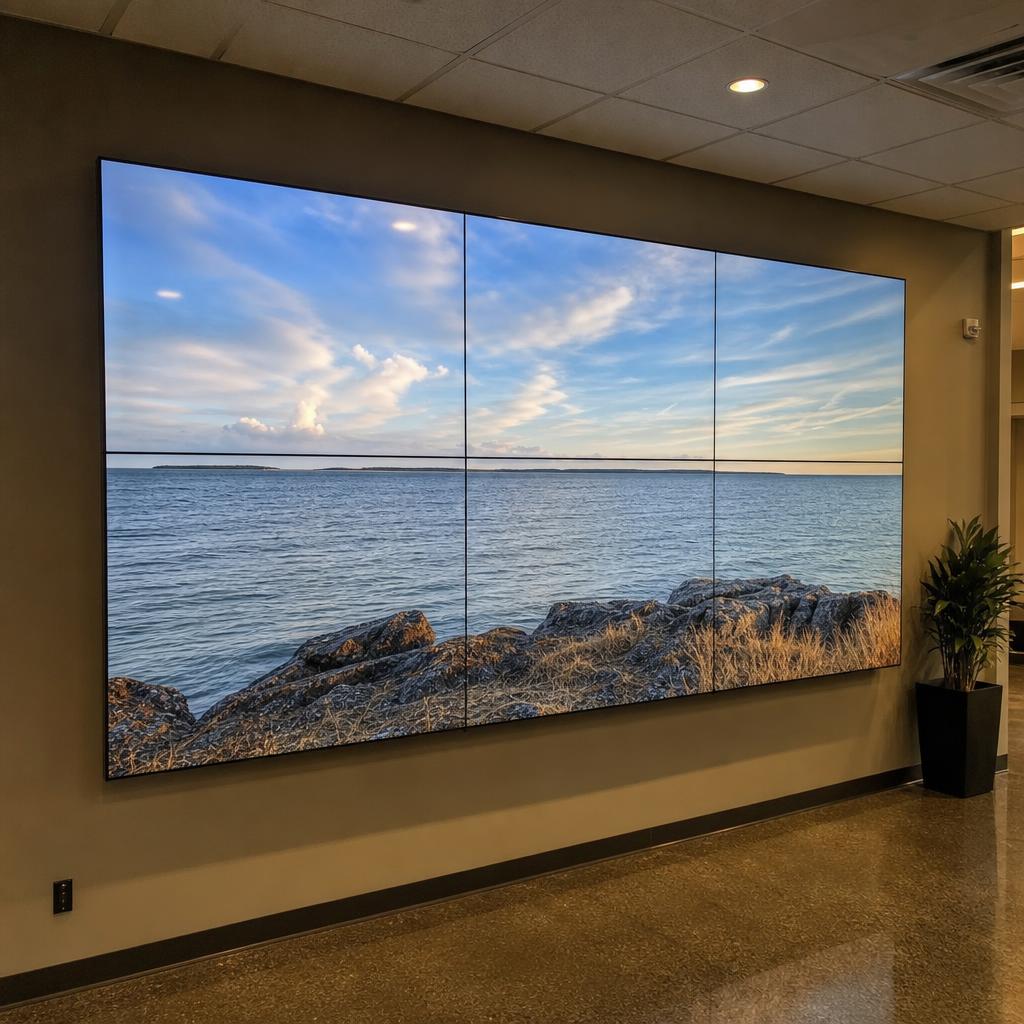Digital signage visualization of how does synchronised digital signage work?