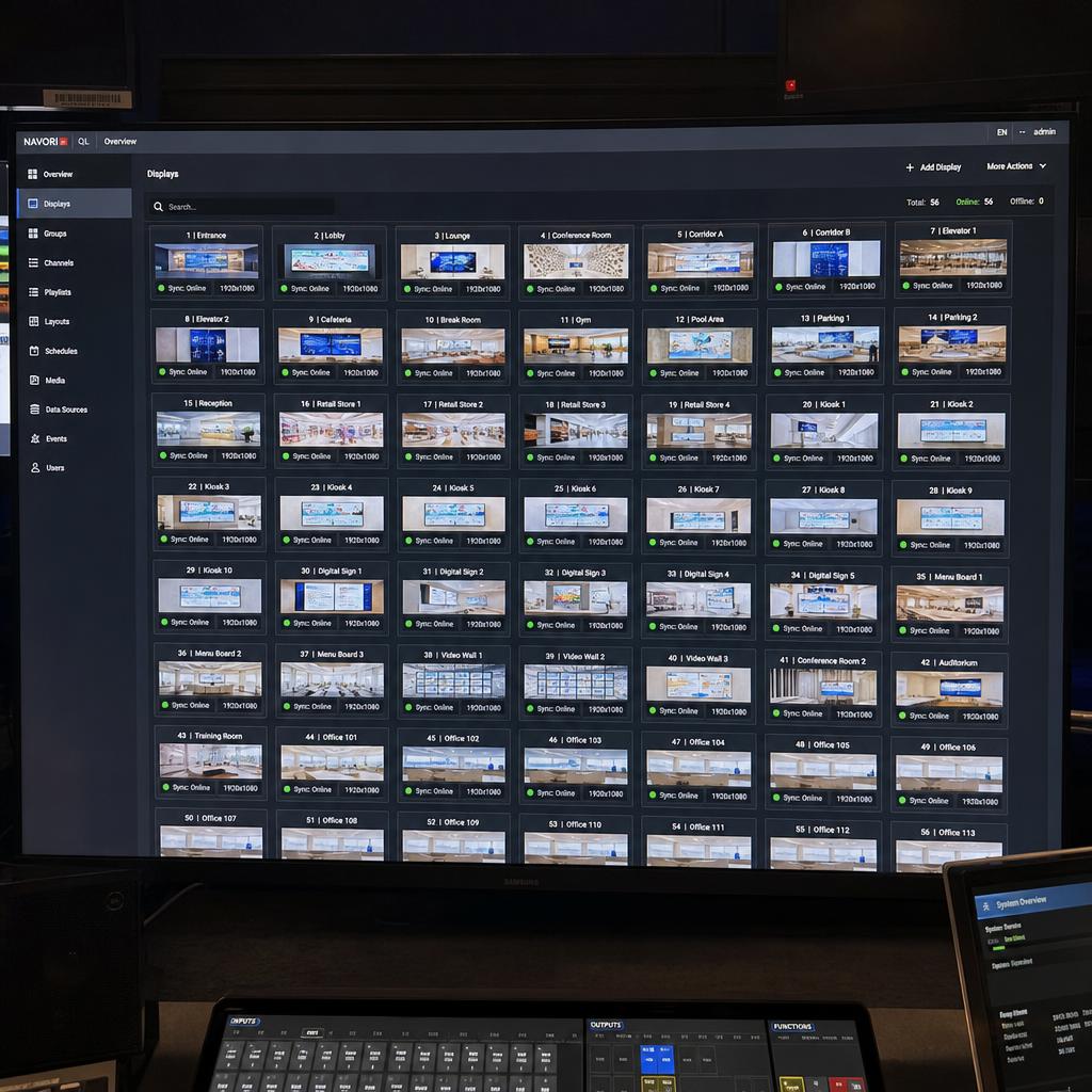 Supporting display view for how many displays can be synchronised together?