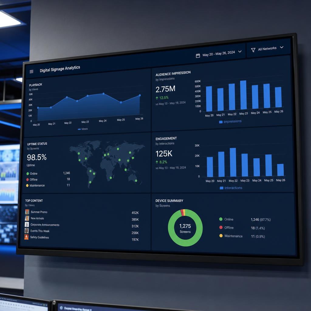 Digital signage visualization of what are digital signage analytics?