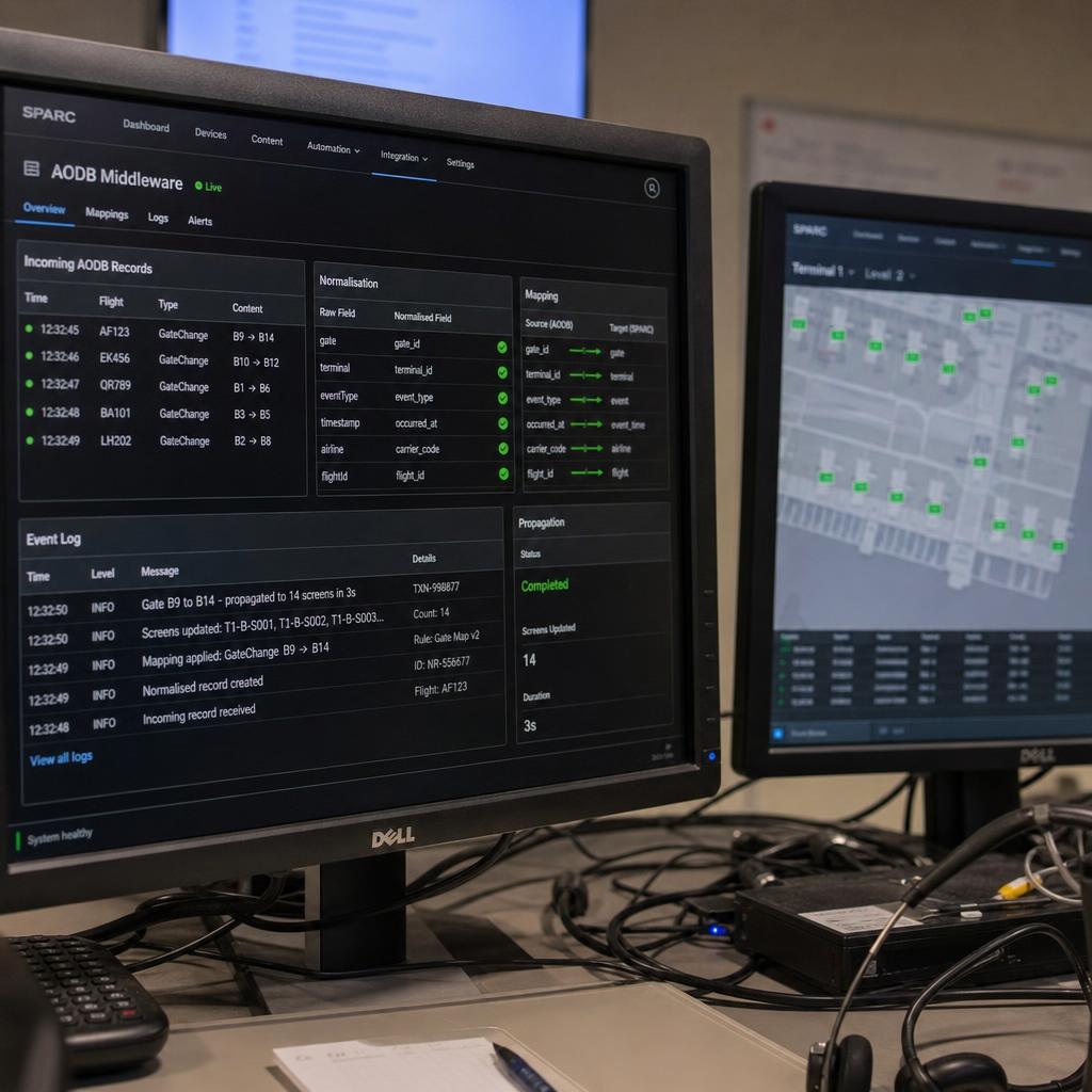 Digital Wayfinding platform supporting real-world screen deployments