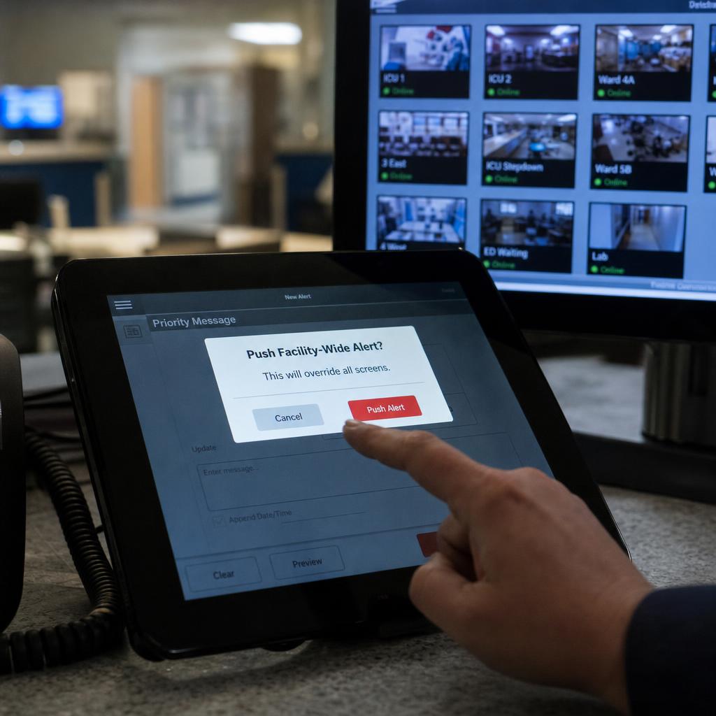 Healthcare Digital Signage for Emergencies — digital signage in action