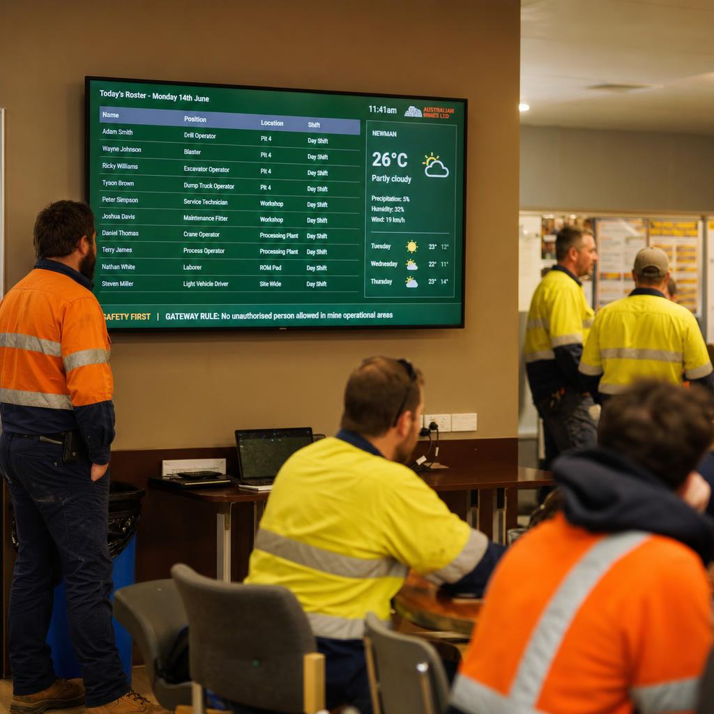 Digital Signage for Perth's Resources Sector: A Buyer's Guide — digital signage in action