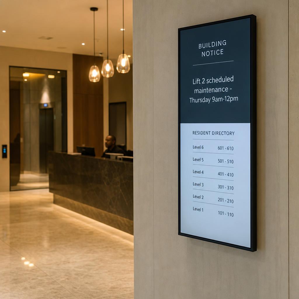 Digital Signage for Real Estate: Sales Offices to Lobbies — digital signage in action