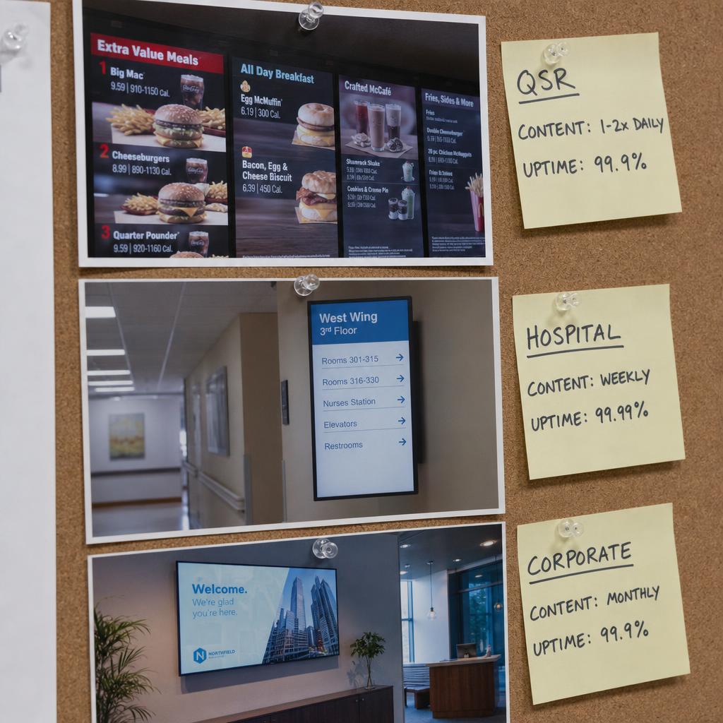 Digital Signage Software Across Industries — digital signage in action