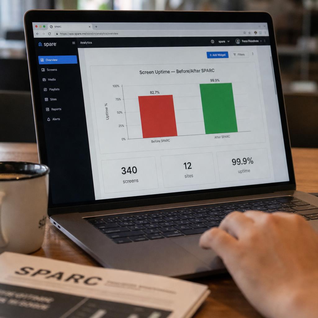 Digital displays delivering measurable outcomes in a commercial deployment