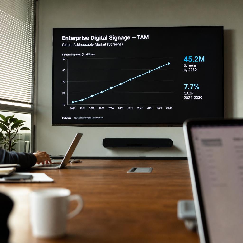 Enterprise digital signage network illustrating SPARC's investment opportunity
