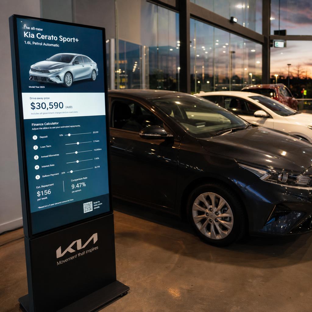 Digital signage in Automotive Showrooms environment