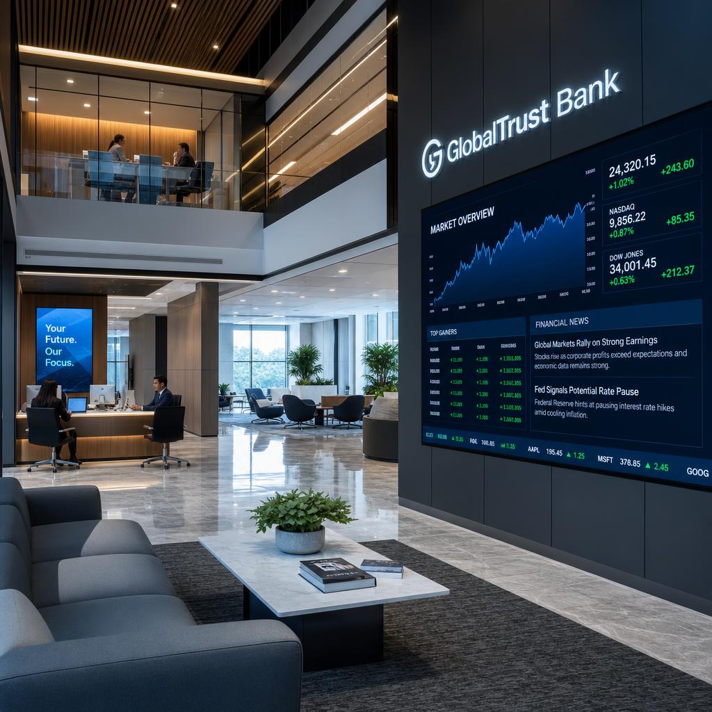 Digital signage in Financial Services environment