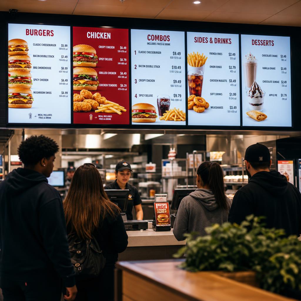 Digital signage in Quick Service Restaurants environment