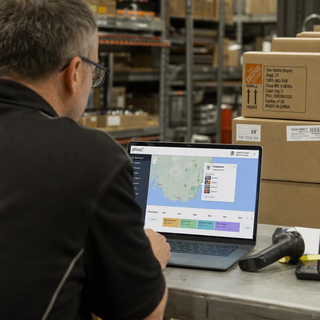 Retail digital signage guiding shoppers through in-store offers