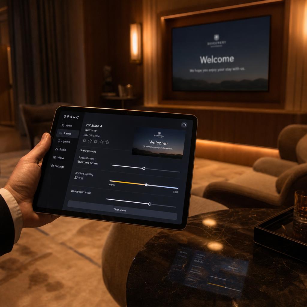 Premium hospitality display creating a VIP guest experience