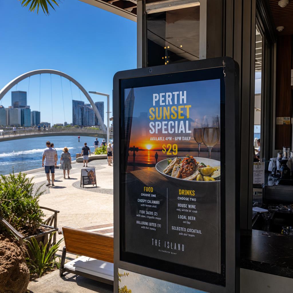 Digital signage installation in Perth